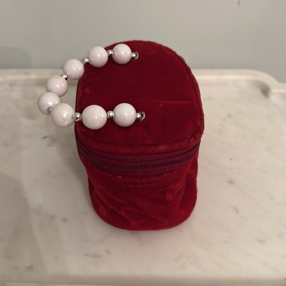 Vintage Burgundy Mini Girl Hand Bag - Picture 3 of 10